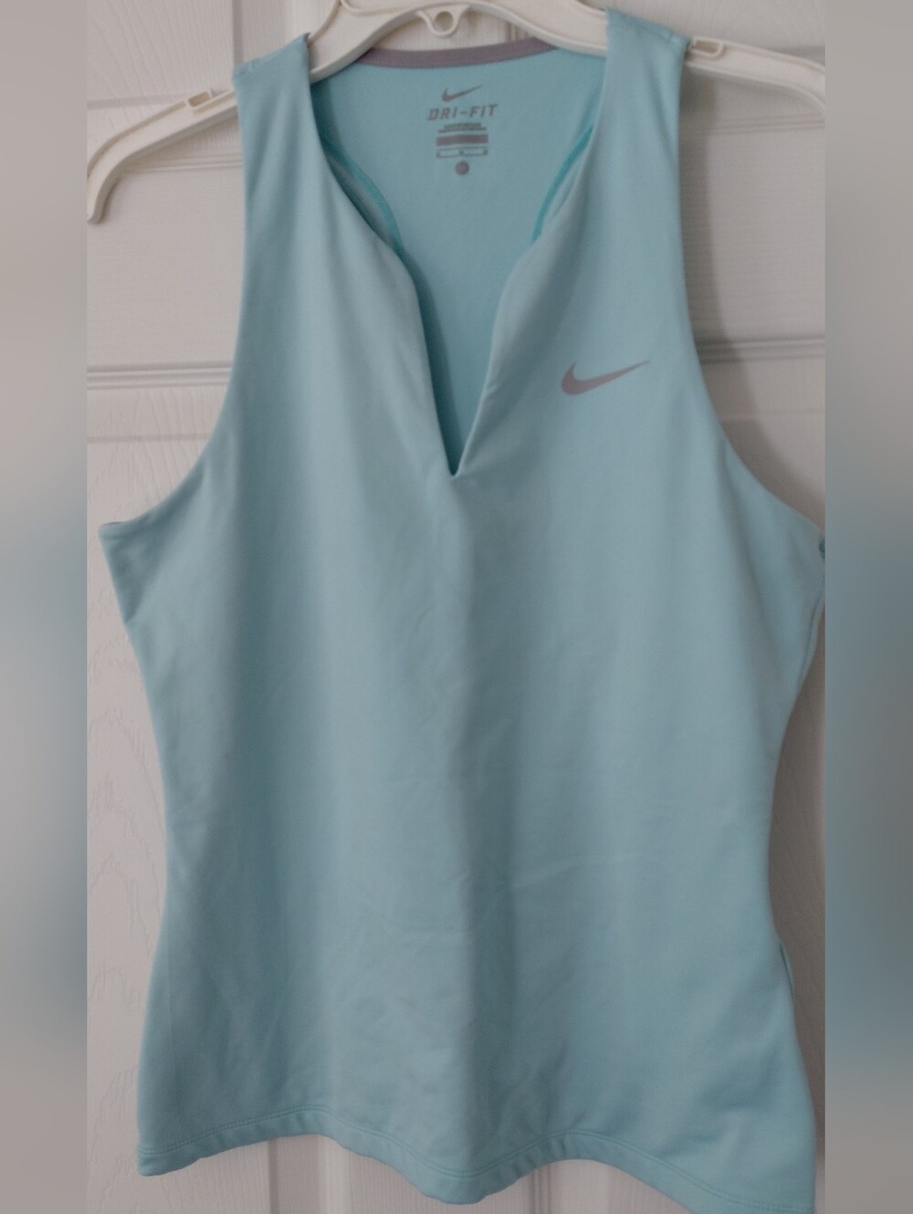 Light Blue Dri-FIT V‑Neck Sleeveless Tank